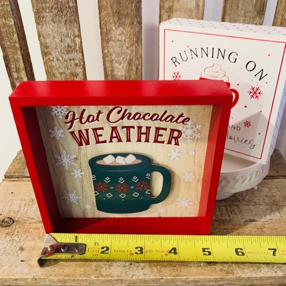 3 Pieces: Cocoa Bar Set for Tiered Trays: Mug, 2 Word Block Signs - Picture 6 of 10